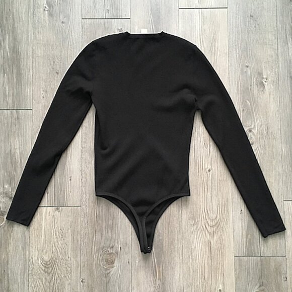 Michael Kors Collection Mesh Deep V-Neck Bodysuit Sz S - Picture 7 of 9